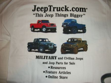 JeepTruck.com Concept Truck tshirt