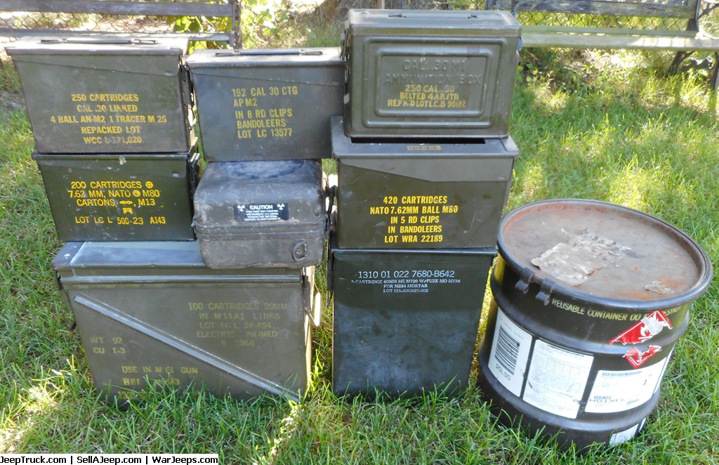 Military Jeep M715 Parts Lot Fuel Cans 3